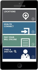 Responsive web design for Hancock Health on mobile