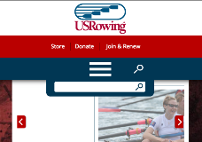 Custom web design search box for USRowing