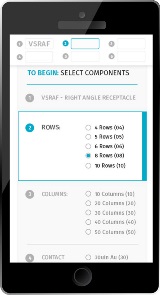 Mobile view of a custom Sitefinity parts builder